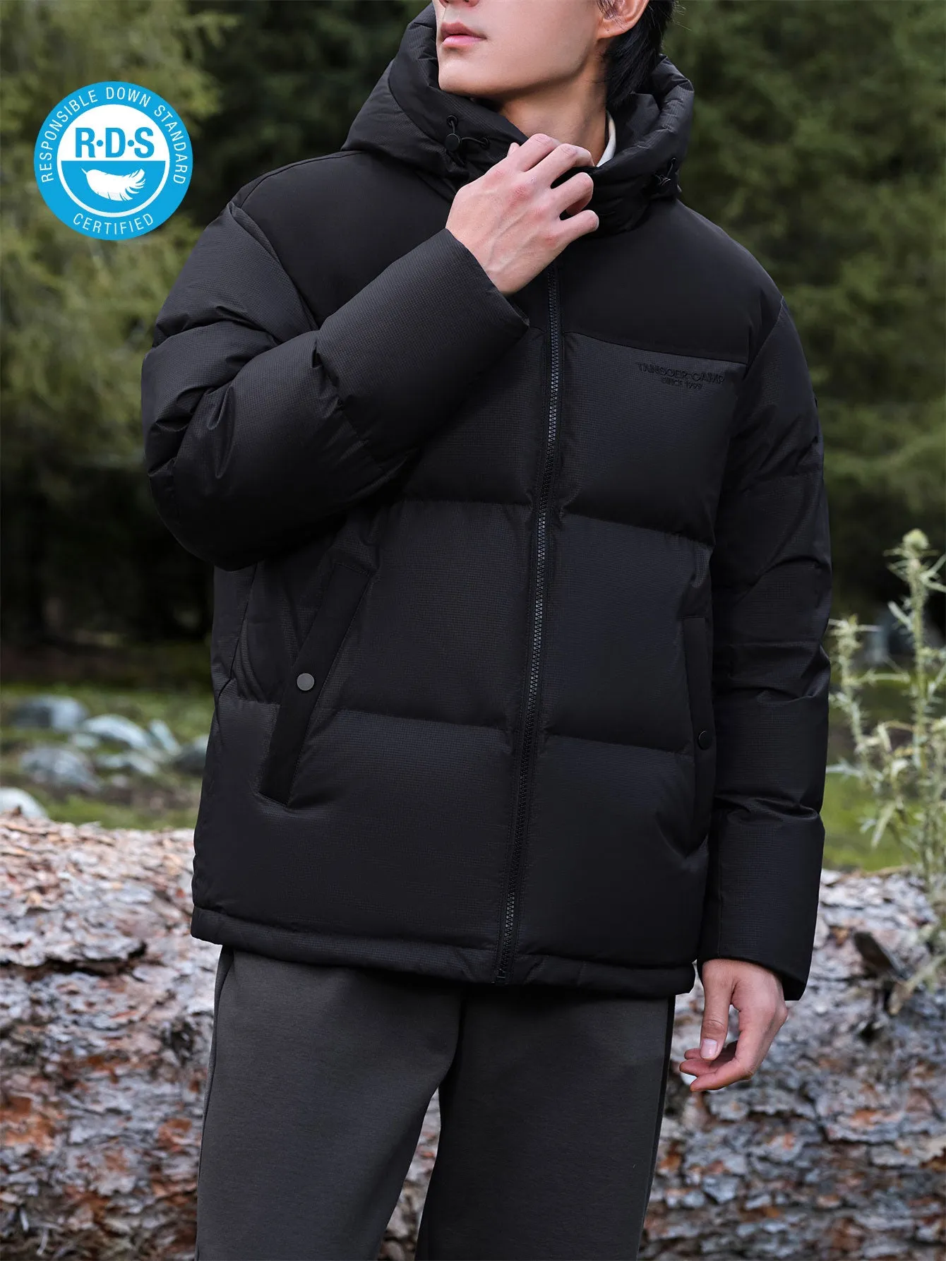 TANBOER Down Jacket Men Thickened Hooded Winter Coats