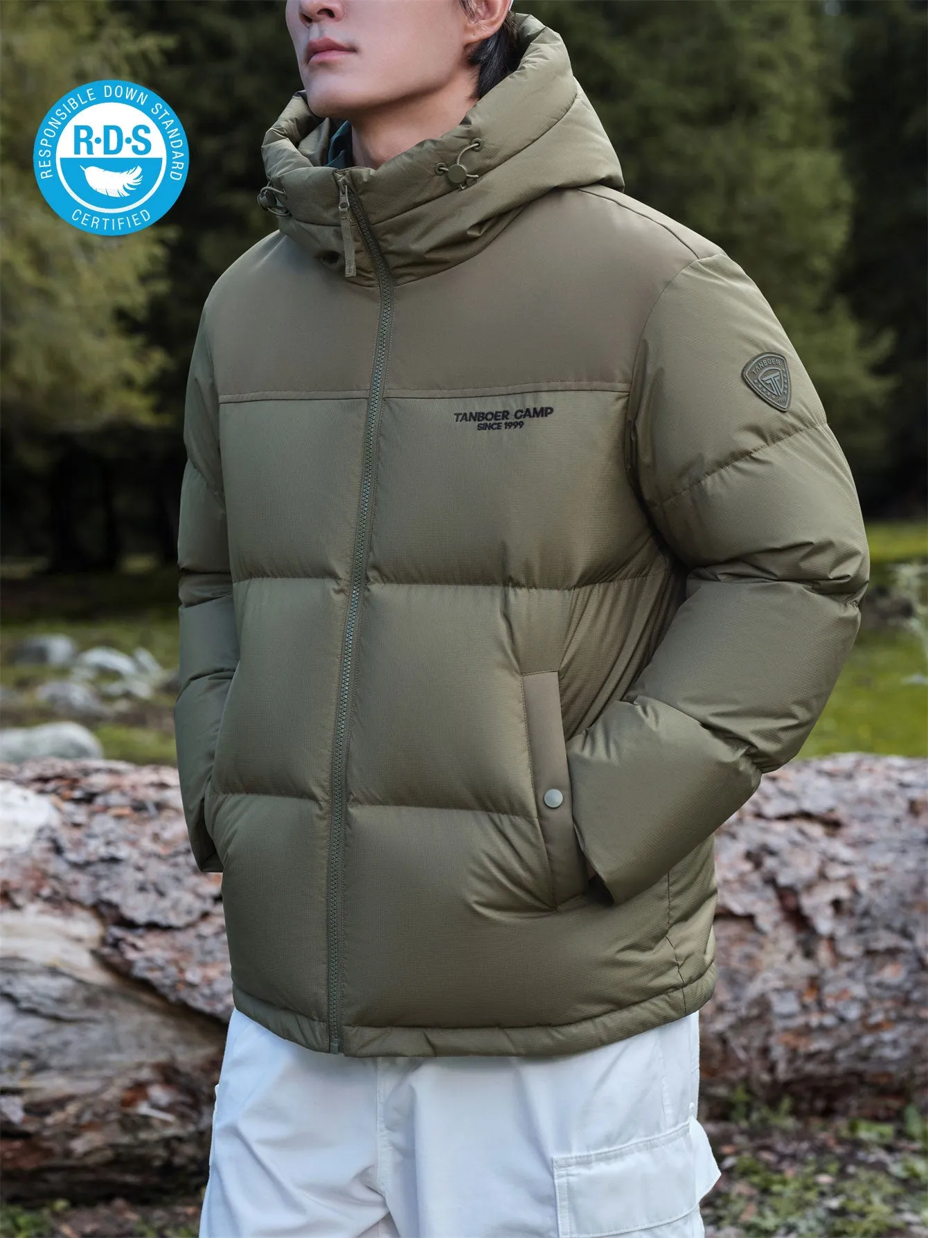 TANBOER Down Jacket Men Thickened Hooded Winter Coats