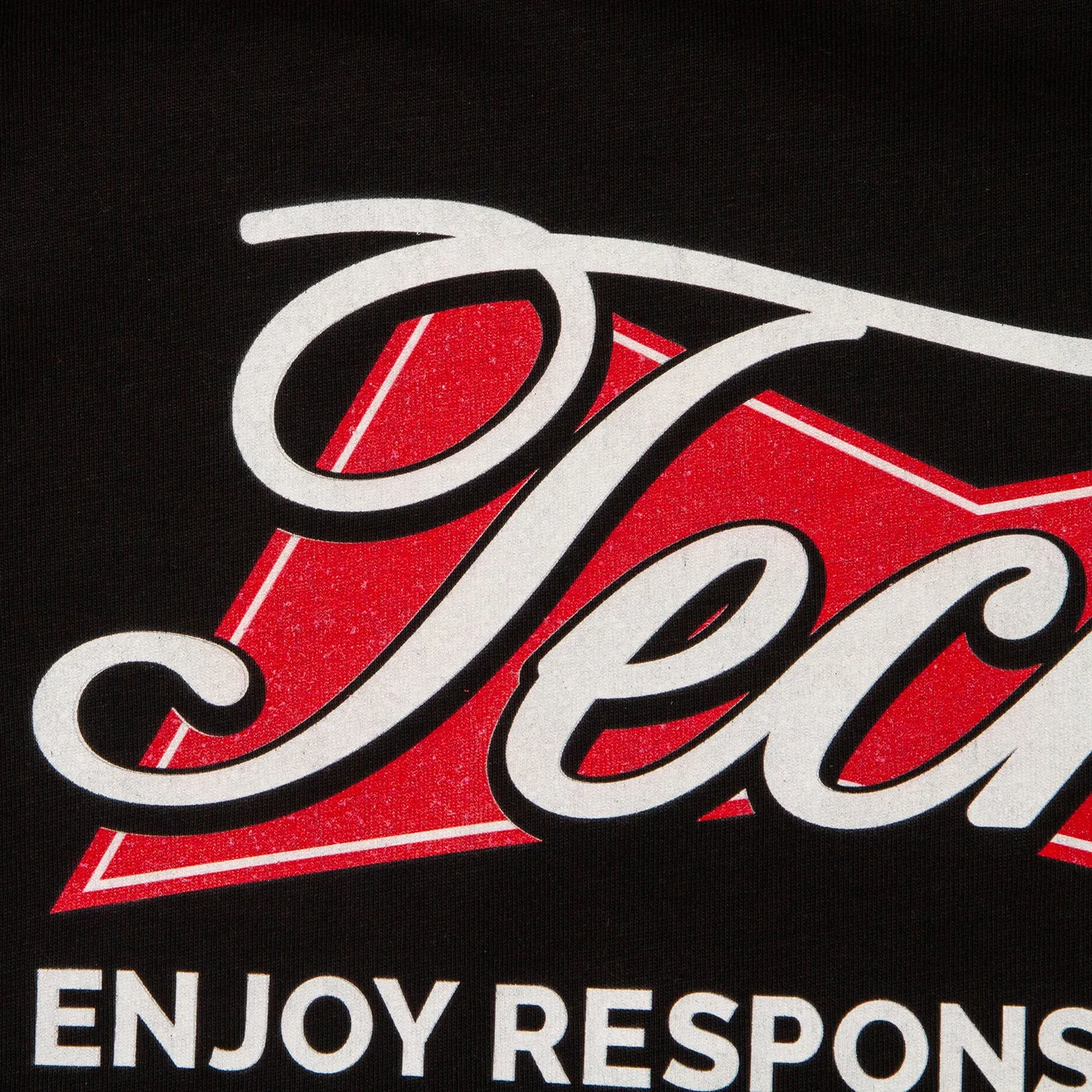 Techno Responsibly Front Print - Tshirt - Black