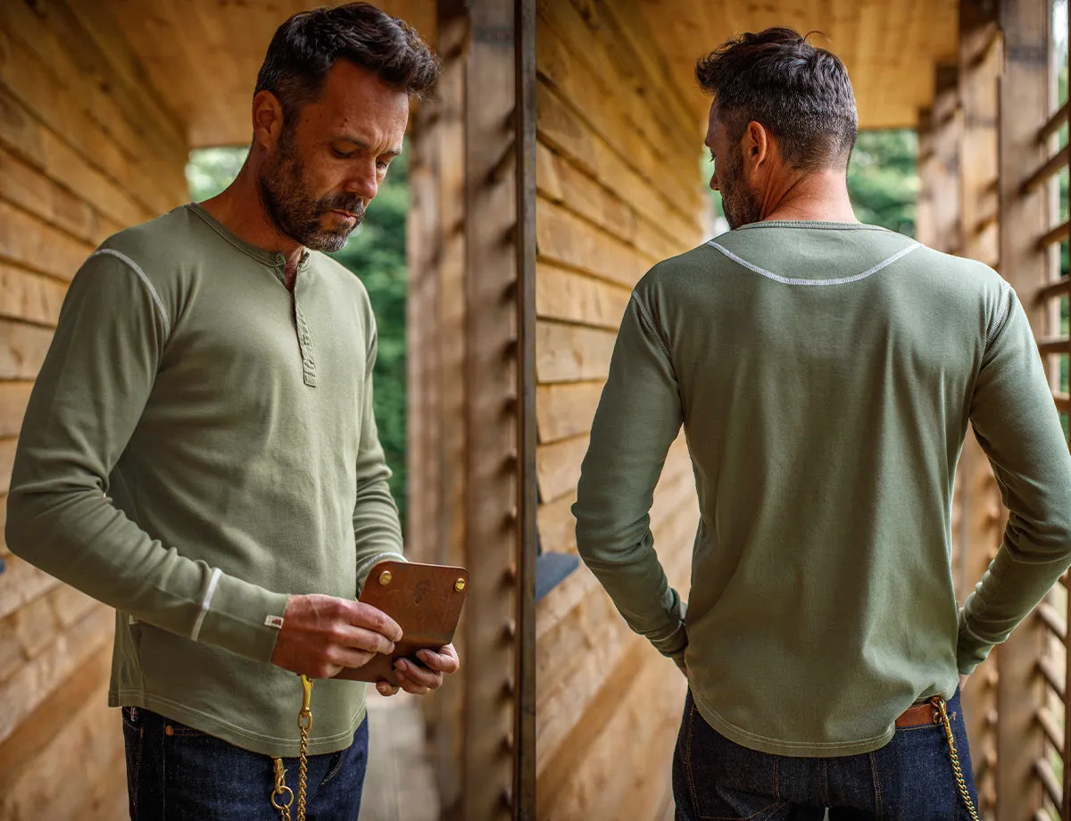 The New Elder Henley Shirt Army Green