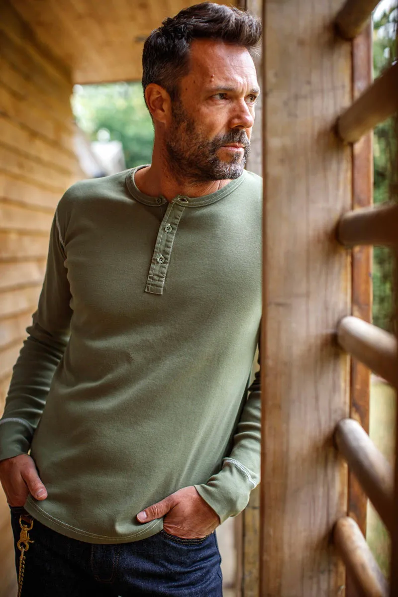 The New Elder Henley Shirt Army Green