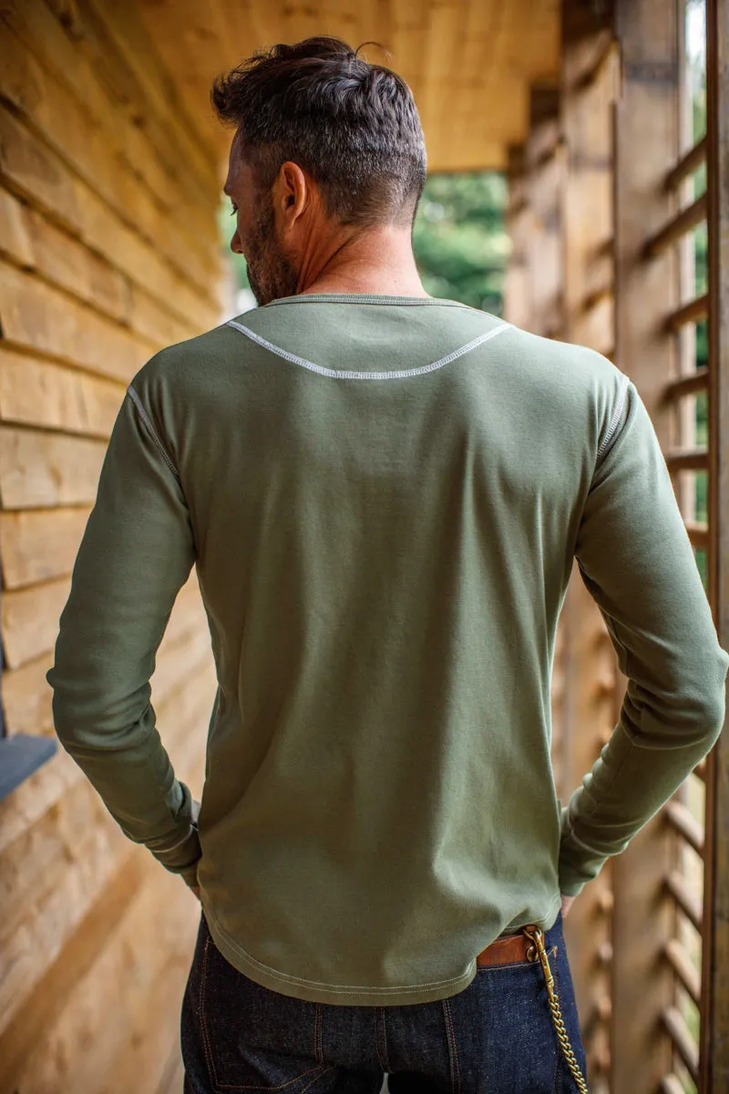 The New Elder Henley Shirt Army Green