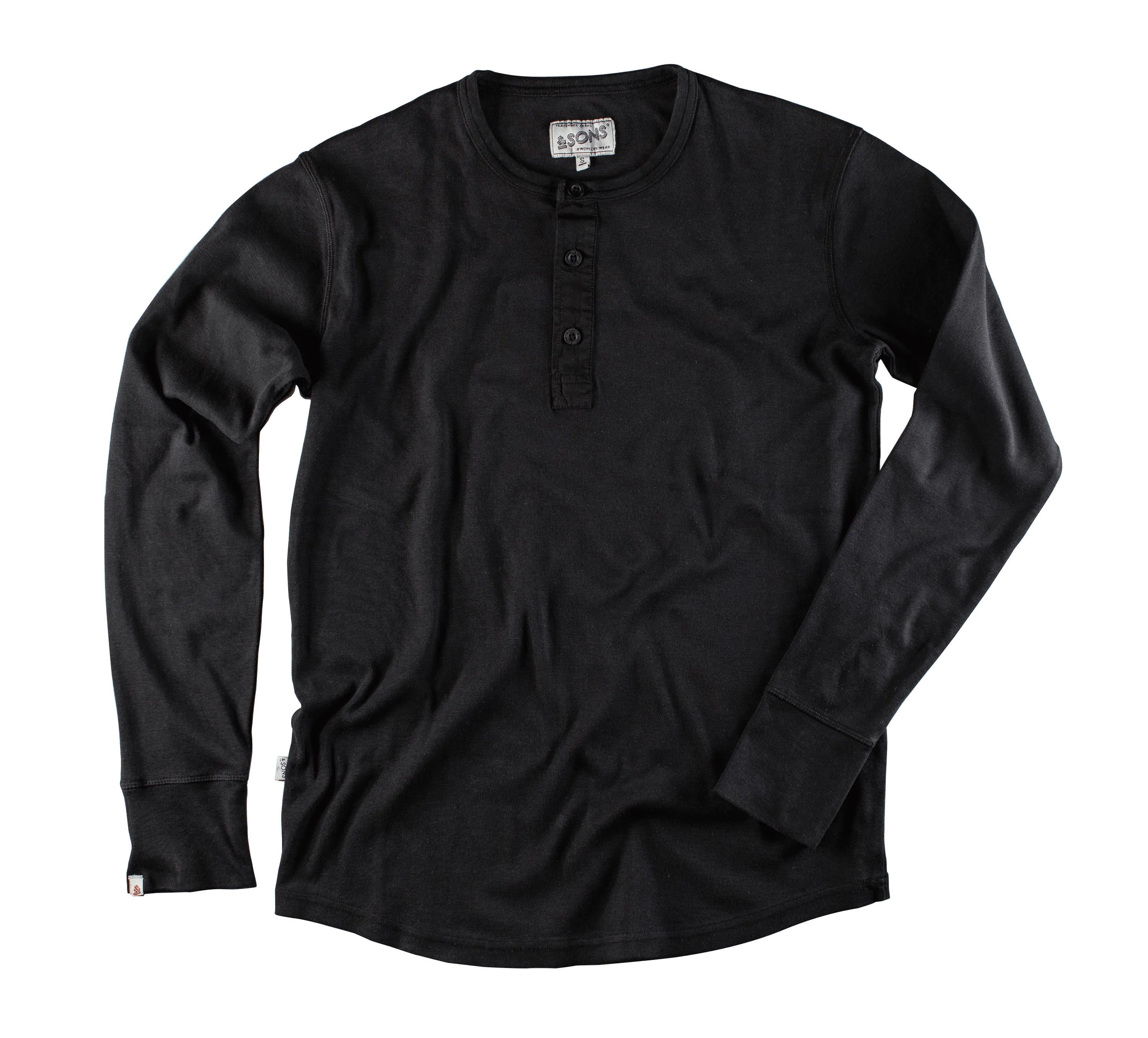 The New Elder Henley Shirt Black