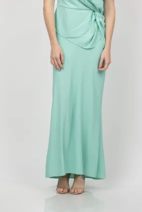 The Sei Crepe Maxi Skirt in Seafoam