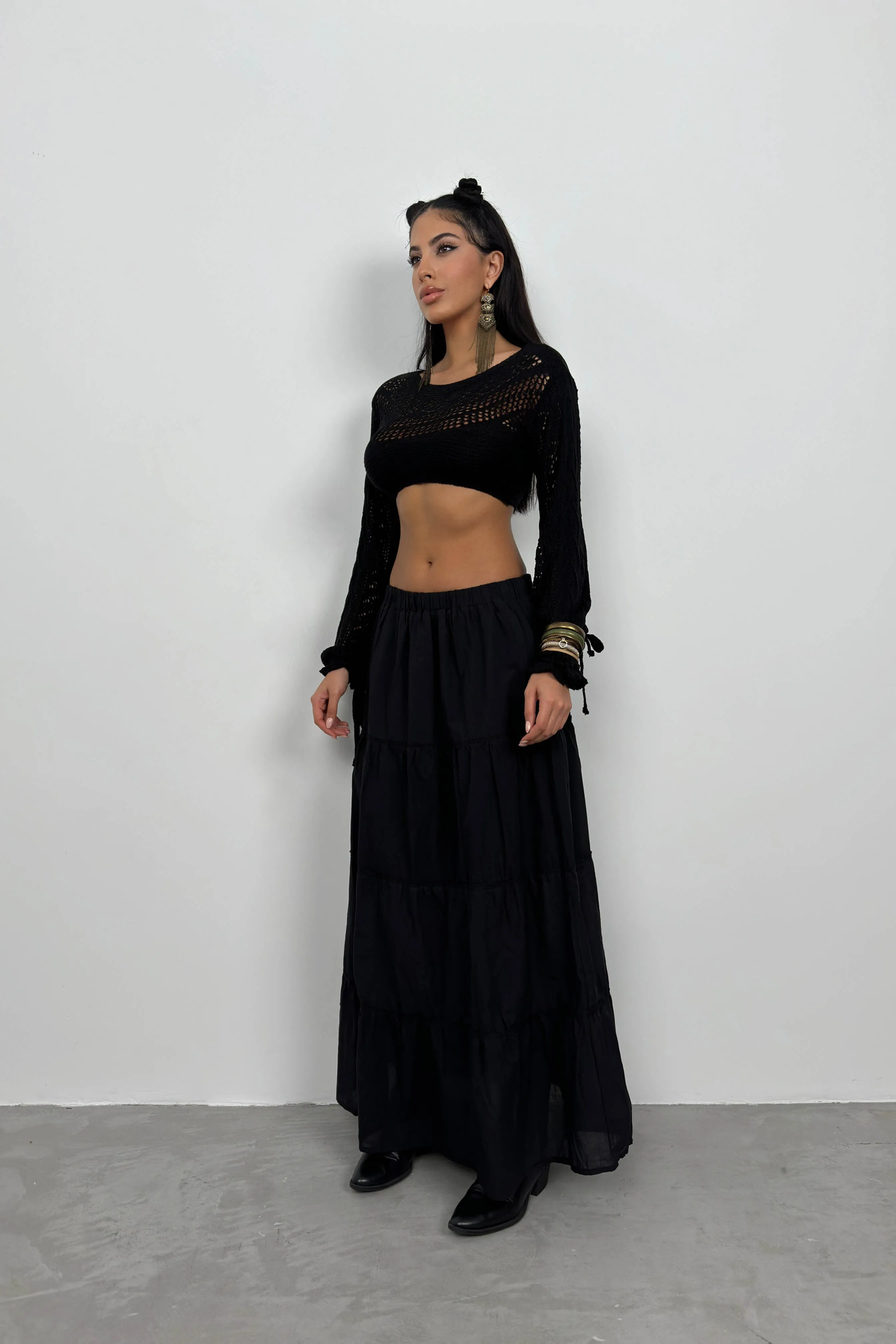 Tiered Maxi Skirt