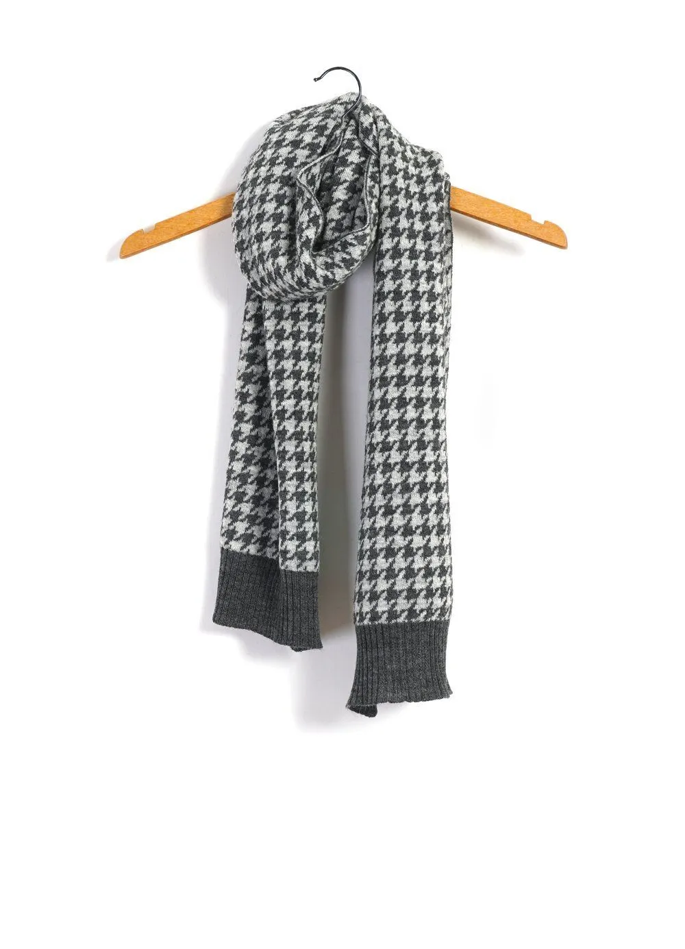 TORSTEN | Hounds Tooth Scarf | Grey Hound