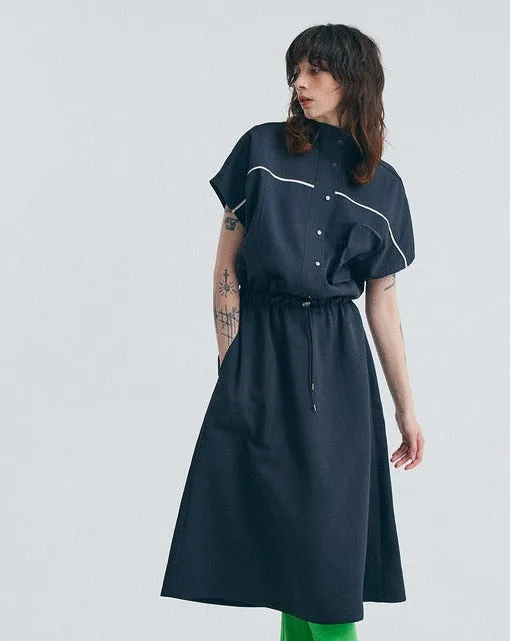 Track dress charcoal