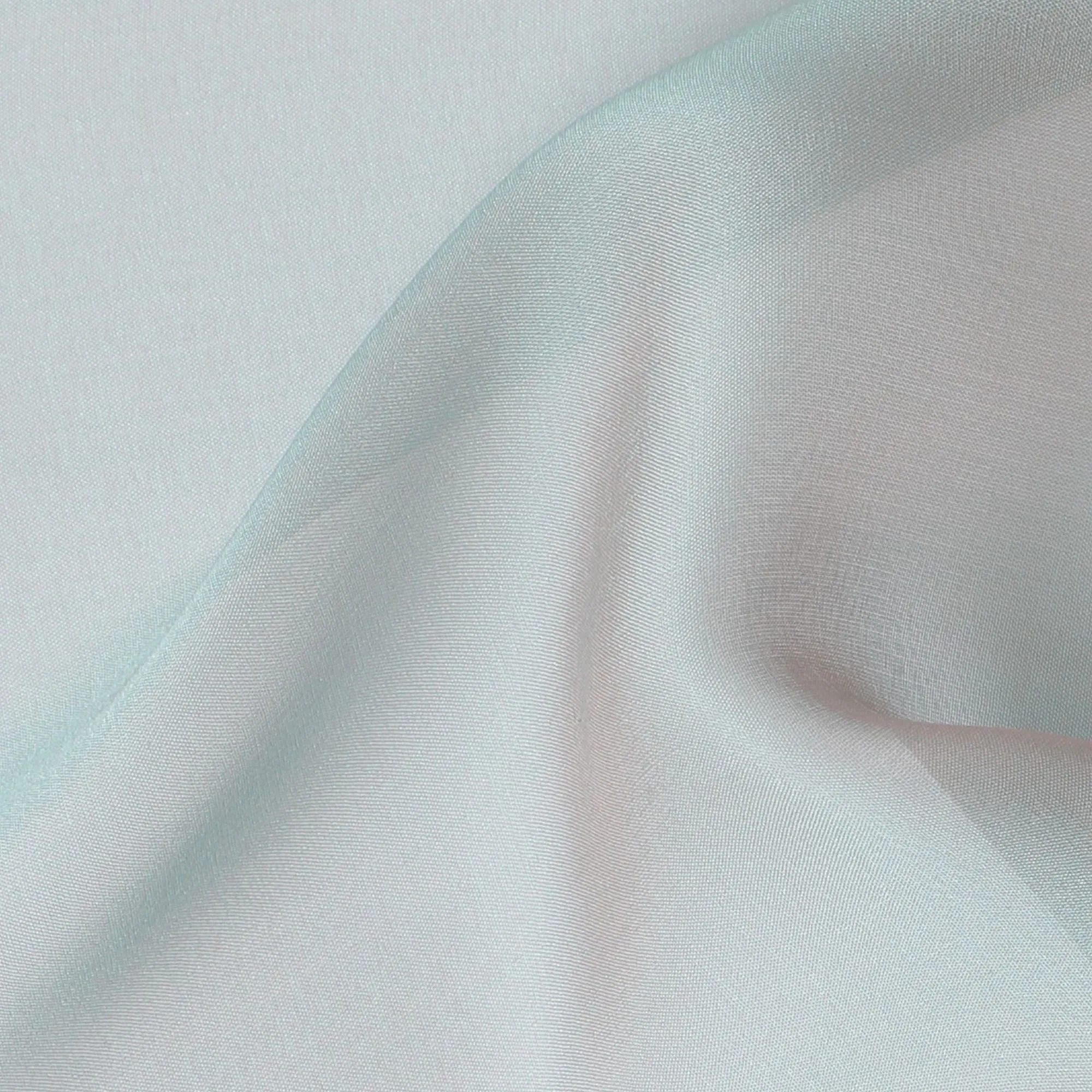 Tranquil Aqua Silk Chiffon Fabric - Shop Online, 110cm Wide, South Korean Changent Elegance-D18149