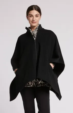 Tyler Boe Zip Front Poncho Black