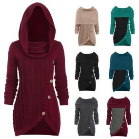 Unique hooded dress for trendy winter style