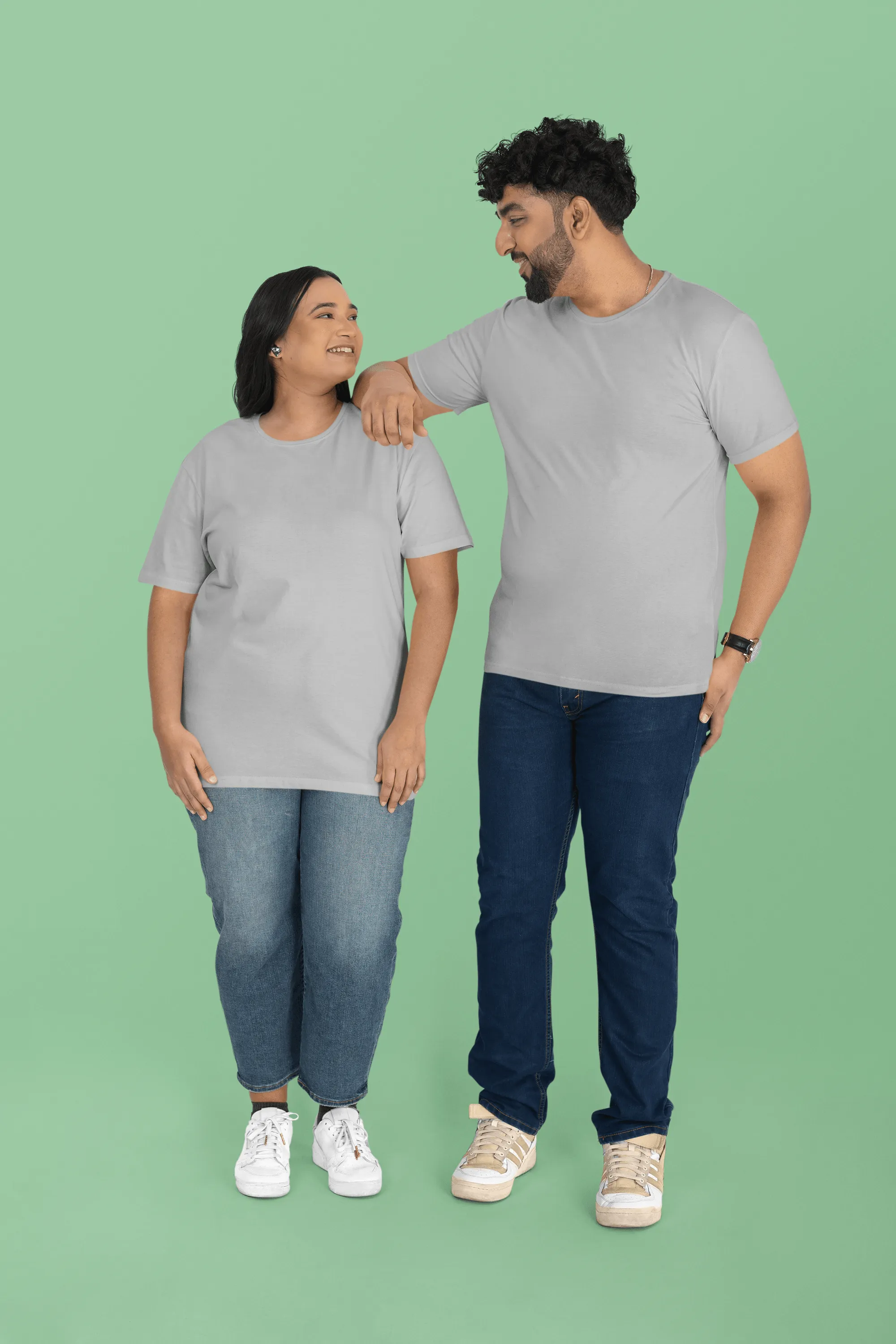 Unisex Plus Size T-Shirt - Ultra-Soft Cotton, Bio-Washed (White)