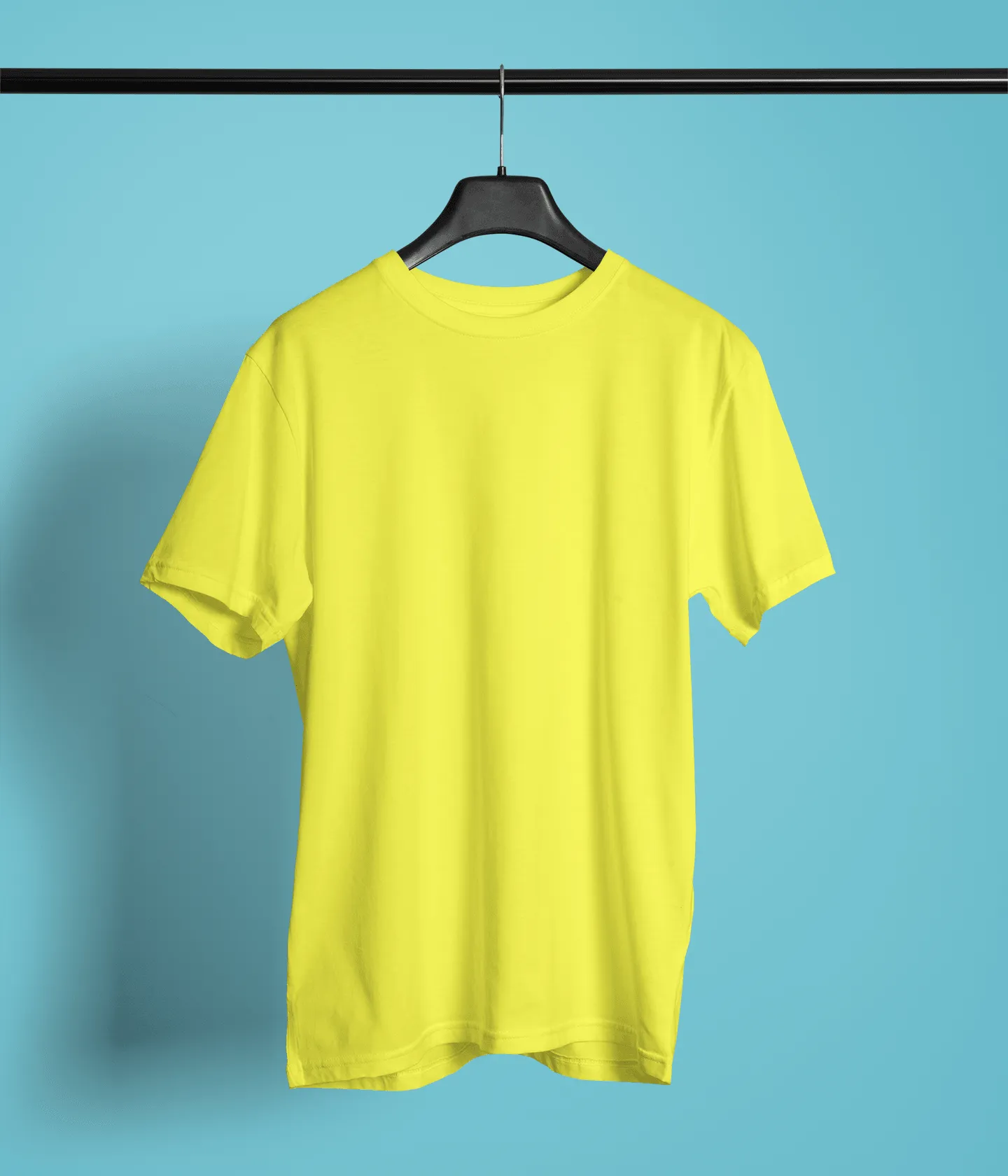 Unisex Regular Fit T-Shirt - Cotton, Bio-Washed (Yellow)