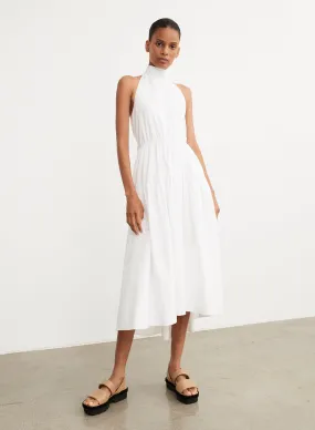 Vince - Draped Neck Halter Dress in Optic White