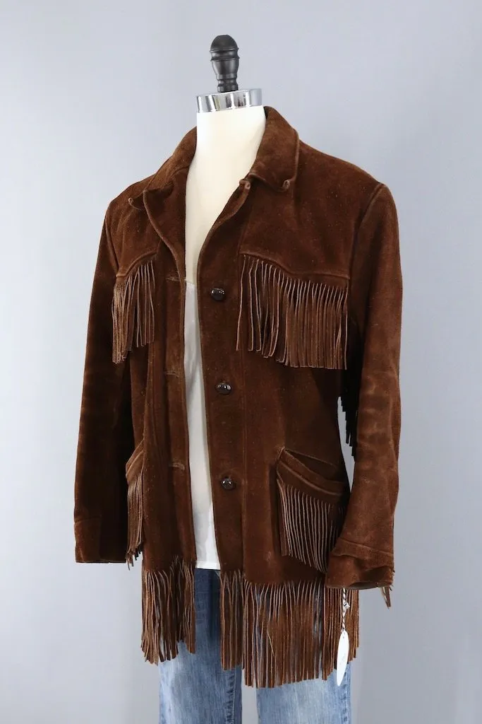 Vintage Fringed Suede Jacket