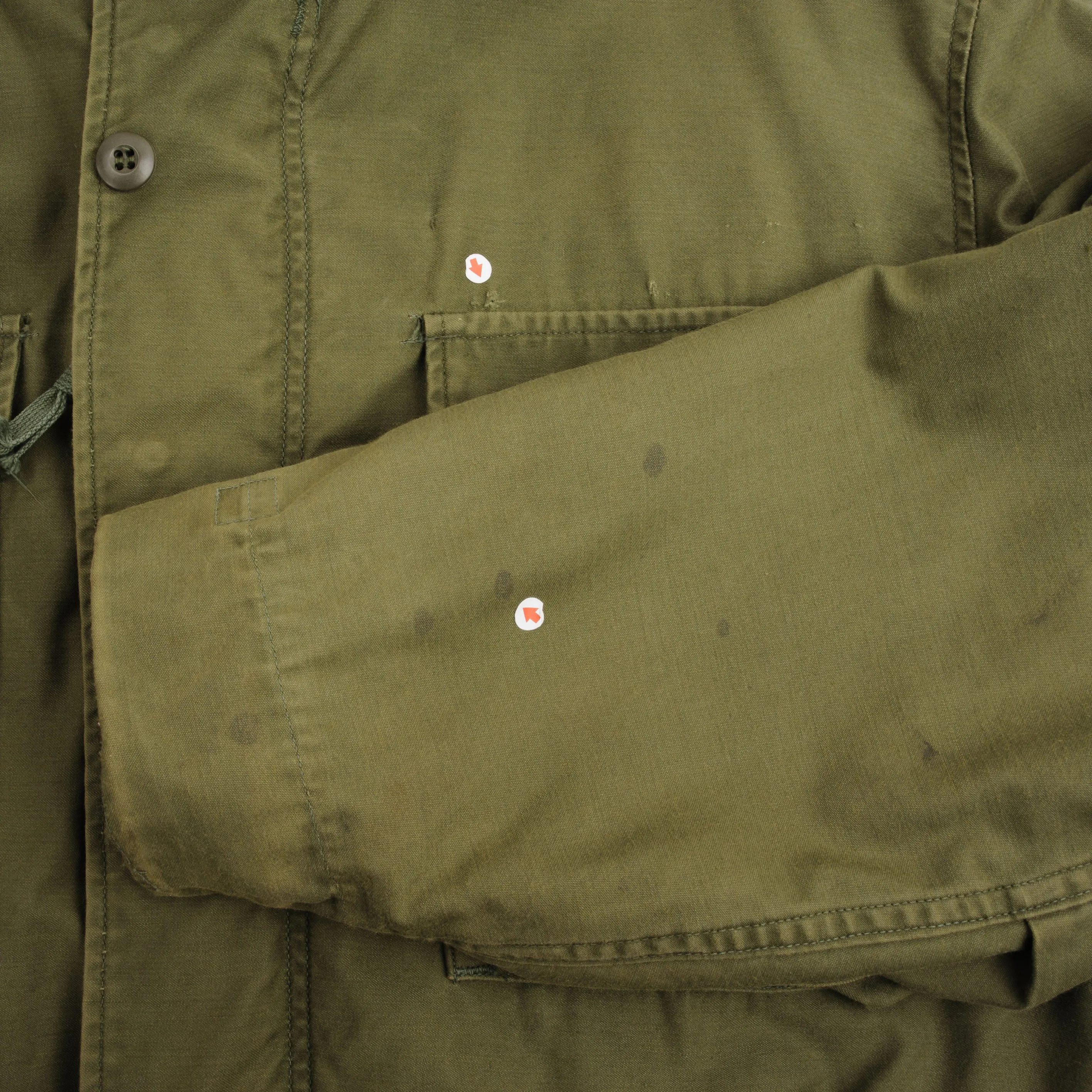 VINTAGE US ARMY M65 FIELD JACKET 1973 VIETNAM WAR SIZE LARGE LONG