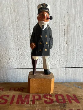 Vintage Wooden Fisherman - Black Coat Peg Leg