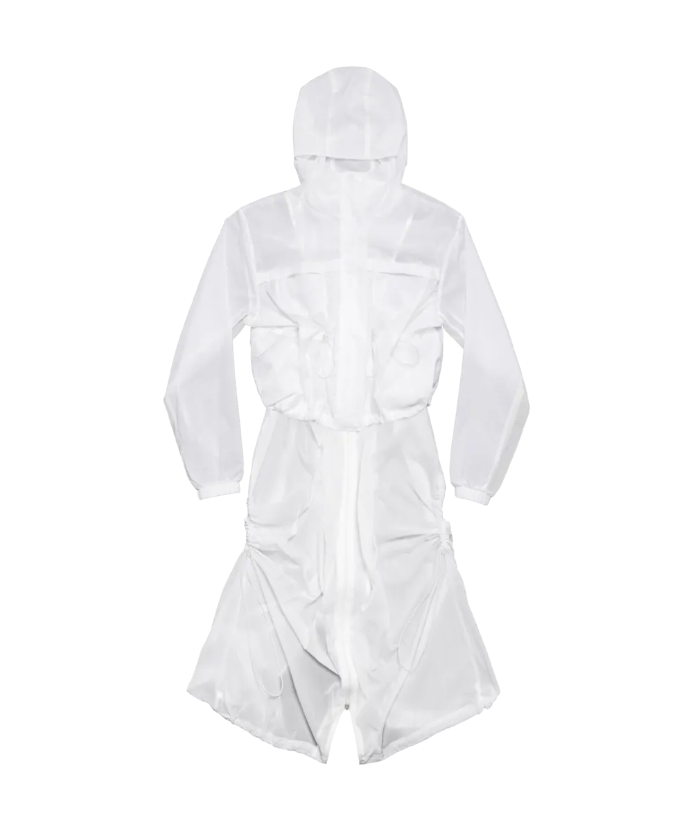 Water repellent light coat white