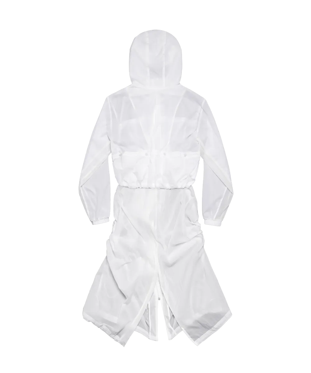 Water repellent light coat white