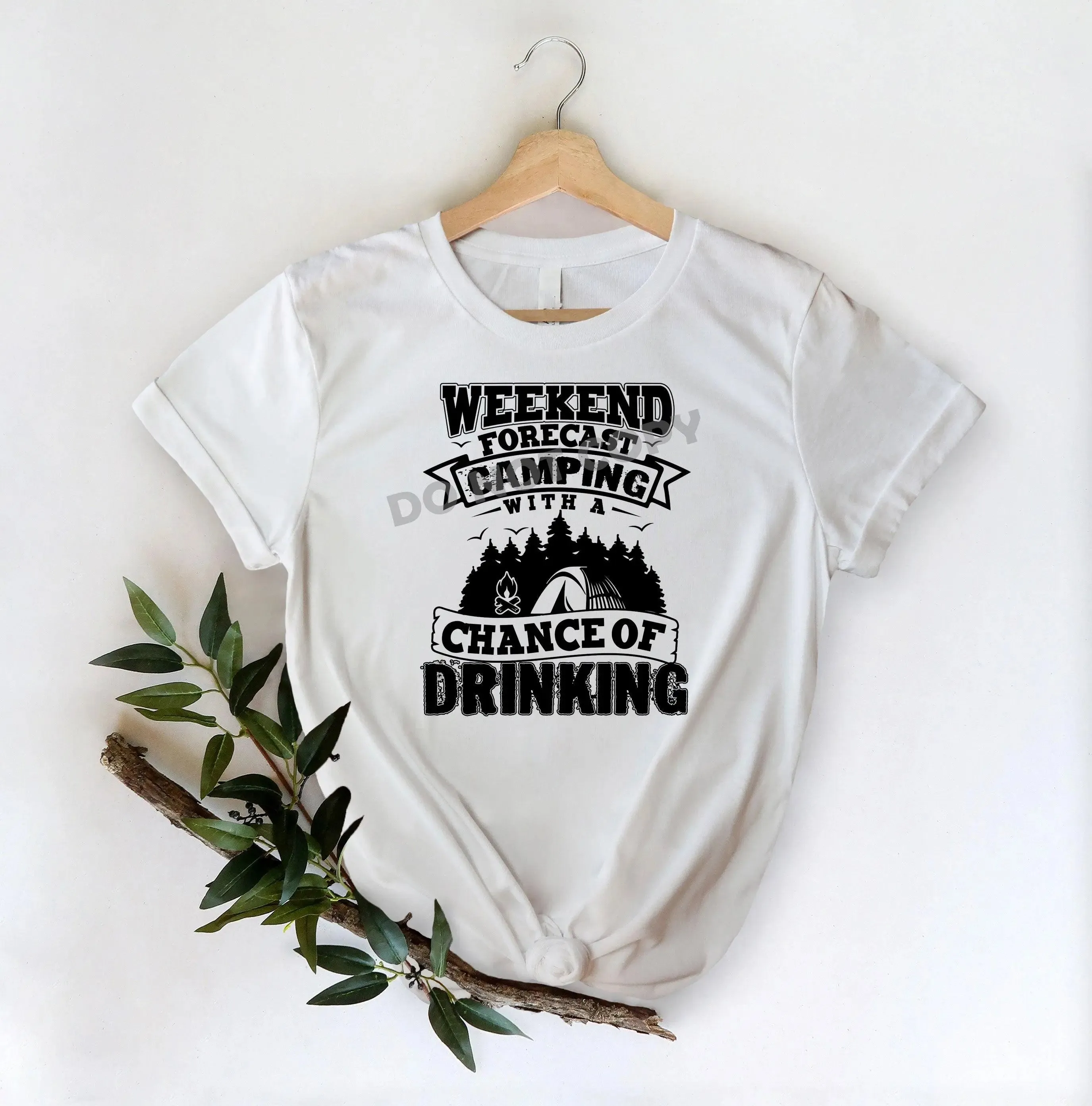 Weekend Forecast Camping With A Chance Of Drinking - DTF Transfer