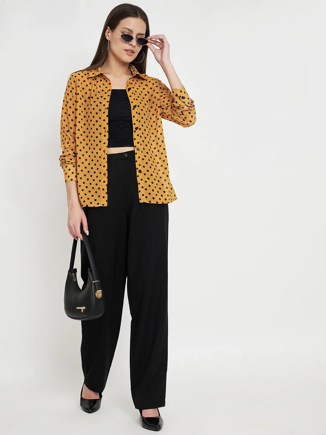 Women Classic Polka Dot Printed Printed Shirt