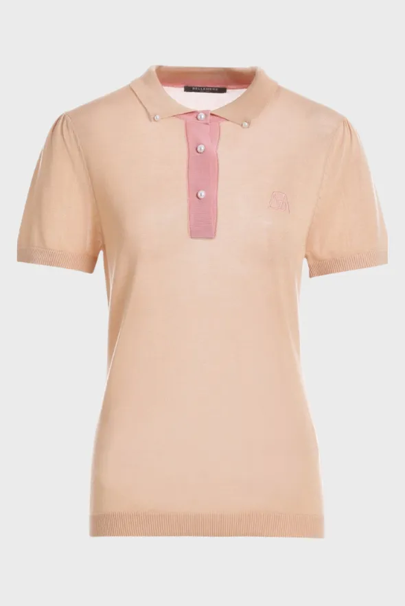 Women’s Chic Two-Tone Tencel Polo