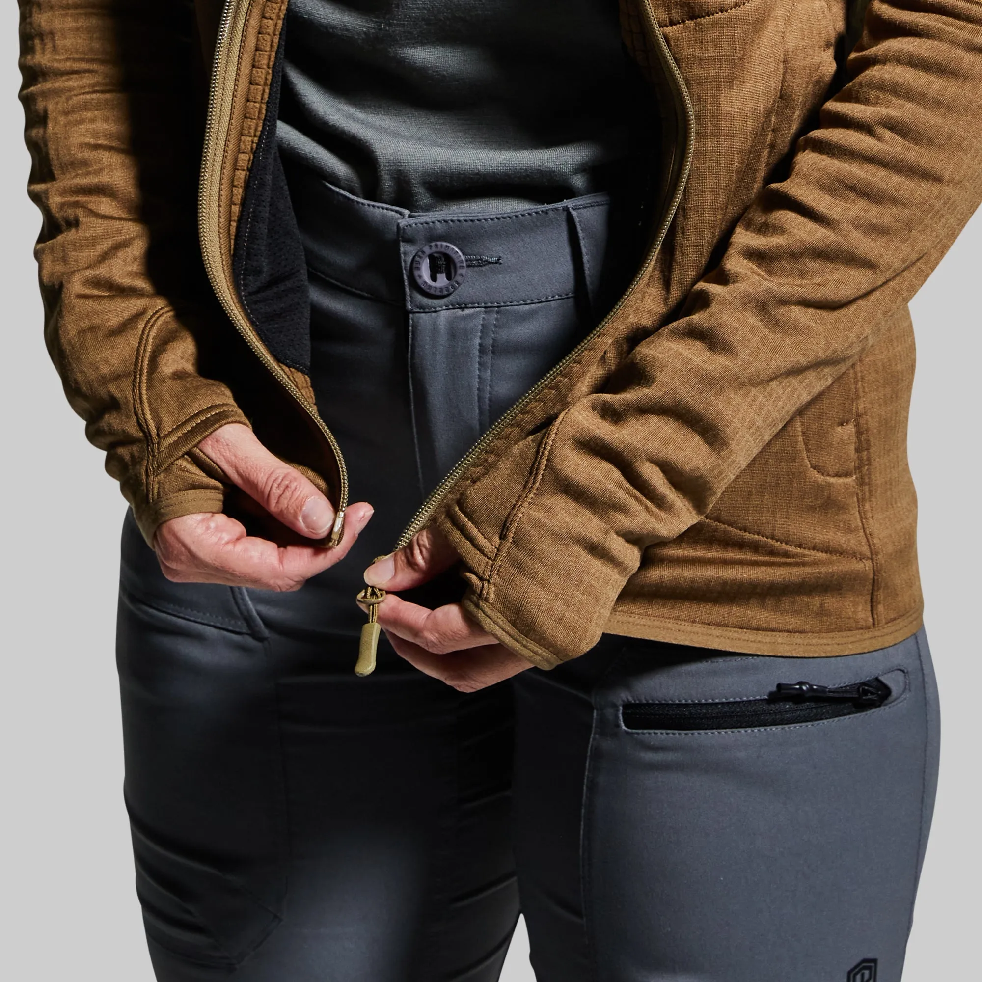 Women's Quiver Full Zip Hoodie (Coyote Brown)