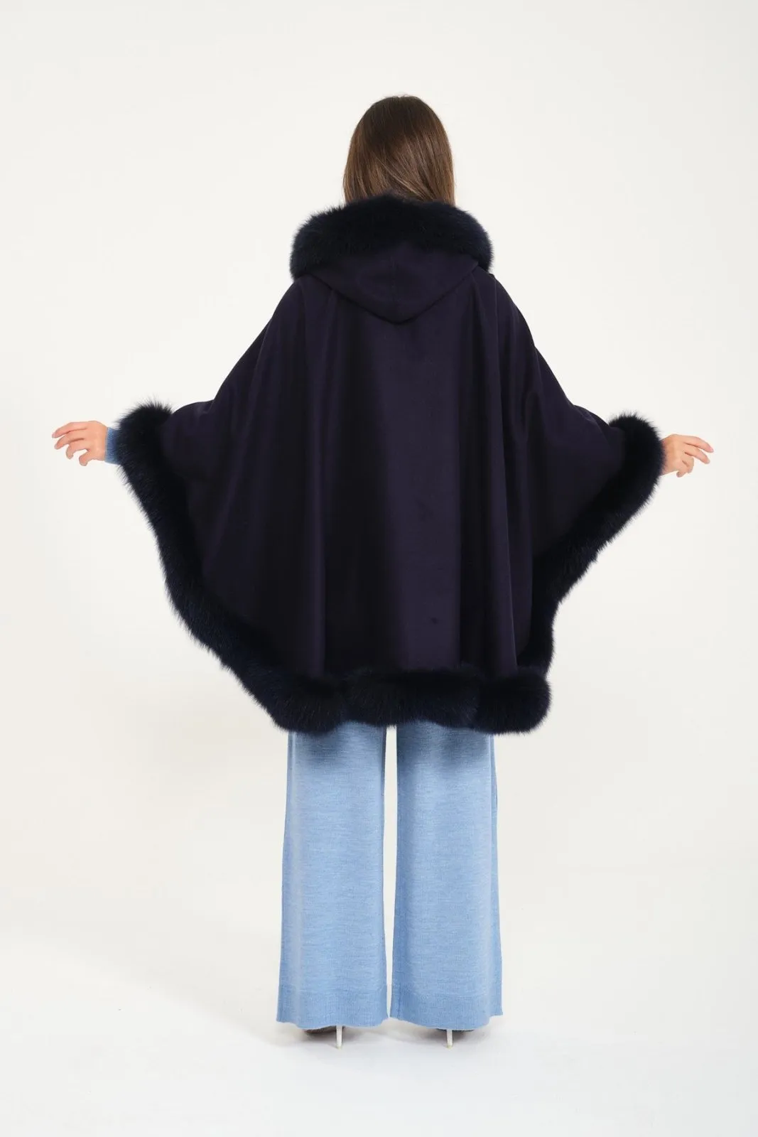 Wool & Fox Fur Poncho