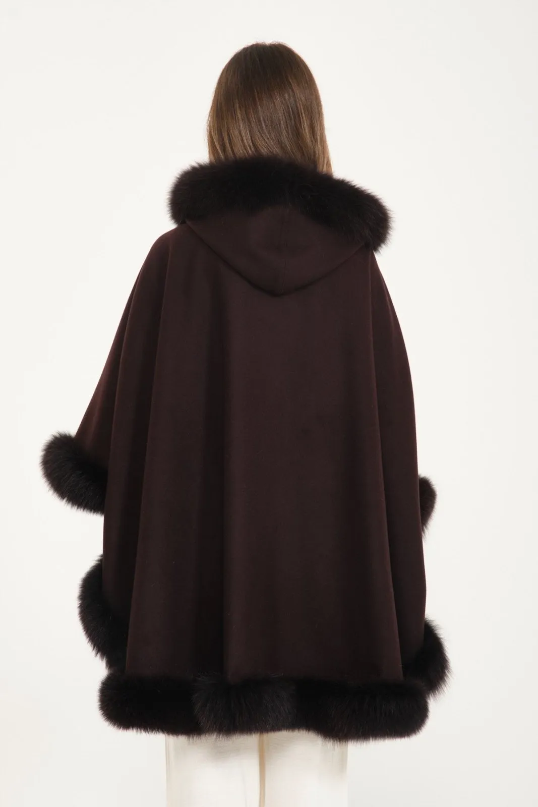 Wool & Fox Fur Poncho