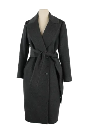 Wool/Angora Belted Wrap Coat