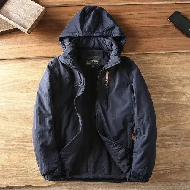 xiangtuibao Winter Fleece Cotton Coat Men Bomber Jacket Military Hooded Parkas Windbreaker Warm Windproof Waterproof Outerwear Brand Jackets