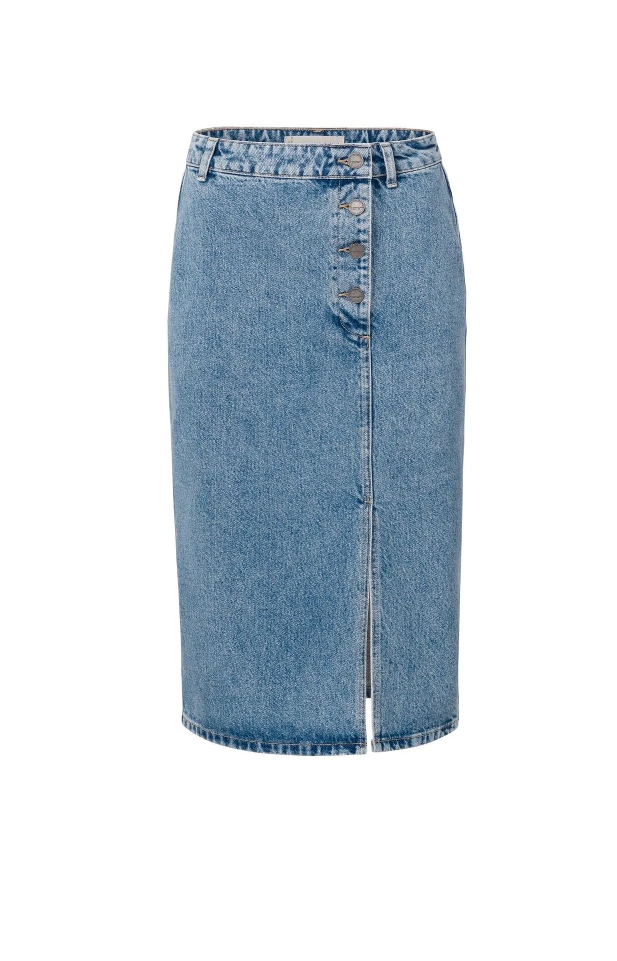 Yaya Denim Midi Skirt with Buttons